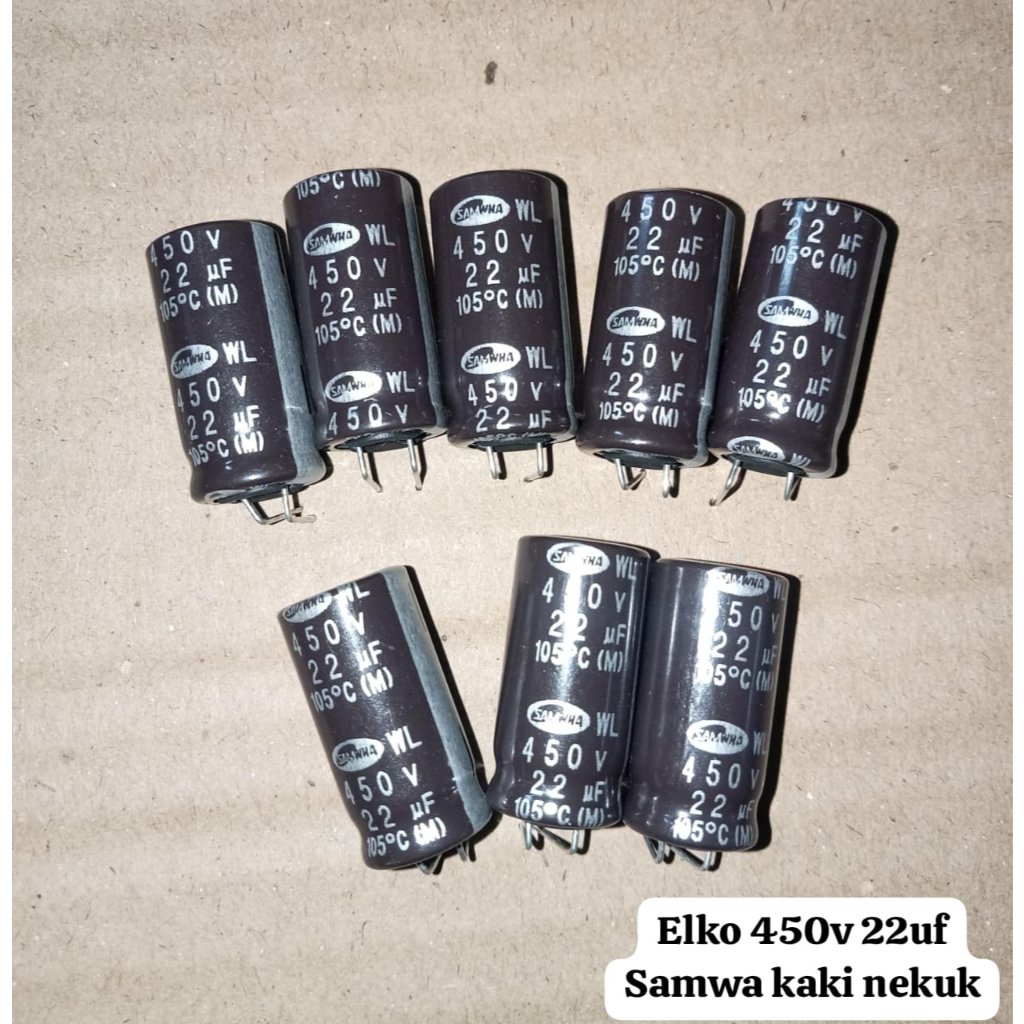 5 ชิ้น Elko 450v 22uf เดิม