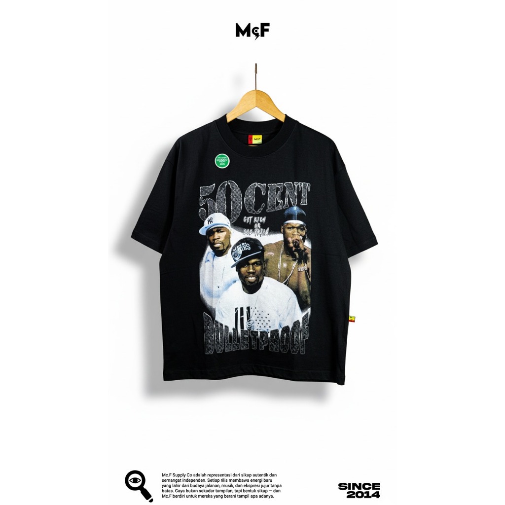 เสื้อยืดโอเวอร์ไซส์ 50Cent 20s Mc.F Supply co