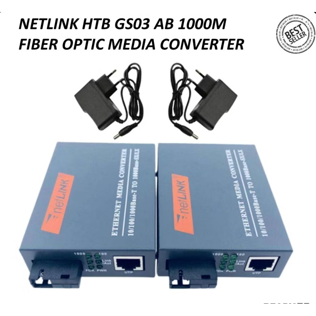 Netlink HTB-GS-03 Gigabit Media Converter RJ45 FO Netlink Gigabit