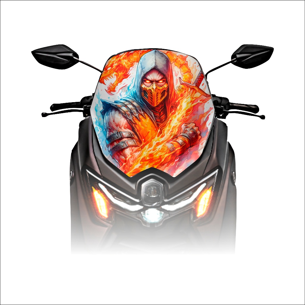 สติ๊กเกอร์ติดกระจกหน้ารถ - visor n max neo s - turbo motif เย็นล่าสุด 1897 - 1904