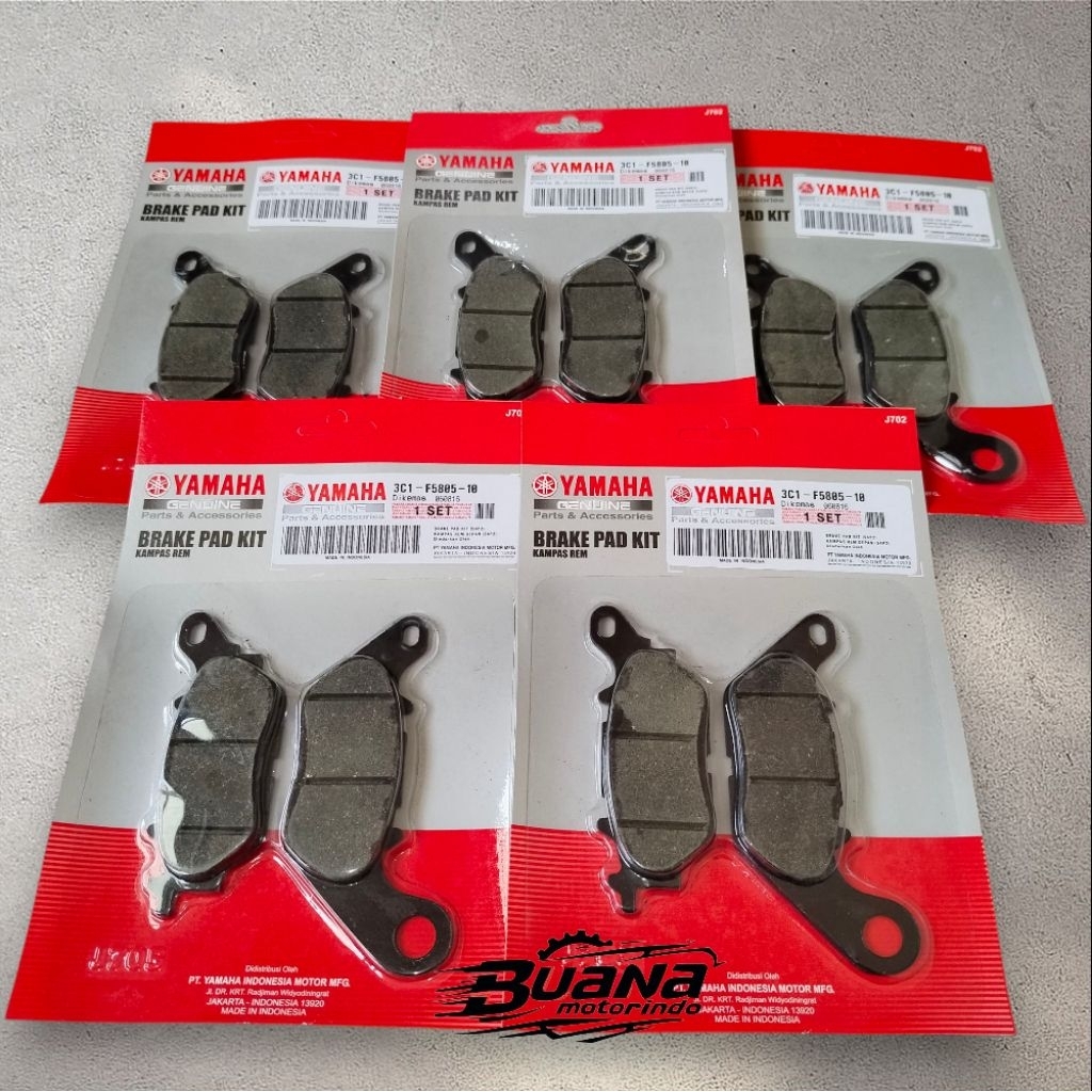 (GRADE B) (WHOLESALE 5 ชุด) ดิสแพดหน้า Jupiter Mx Mio Smile Sporty Mio j Soul GT 115 Vixion Disc ผ้า