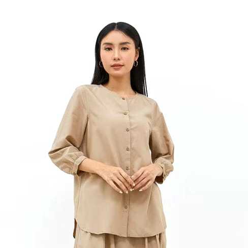 เสื้อ Sandra Light Brown เสื้อ Geela สําหรับผู้หญิงผู้ใหญ่ - RITA - Rita