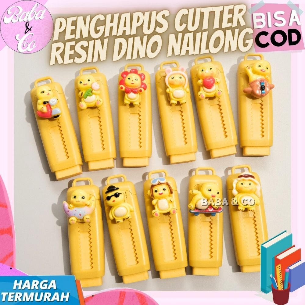 DINO NAILONG RESIN CUTTER ERASER น่ารัก UNIQUE DINOONG RESIN ERASER SLIPING NAILONG ERASER NAILONG C