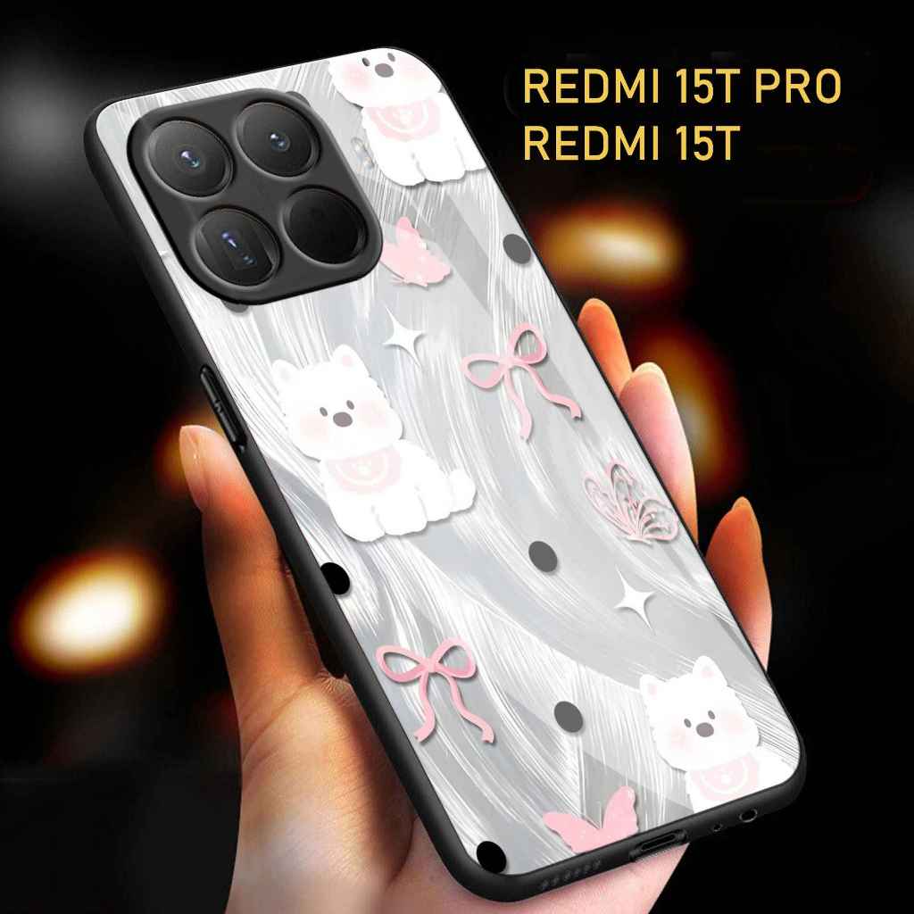 HP กระจกเคลือบเงาโทรศัพท์ Softcase สําหรับ REDMI 15T - REDMI 15T PRO - REDMI 15T PRO Case - REDMI 15