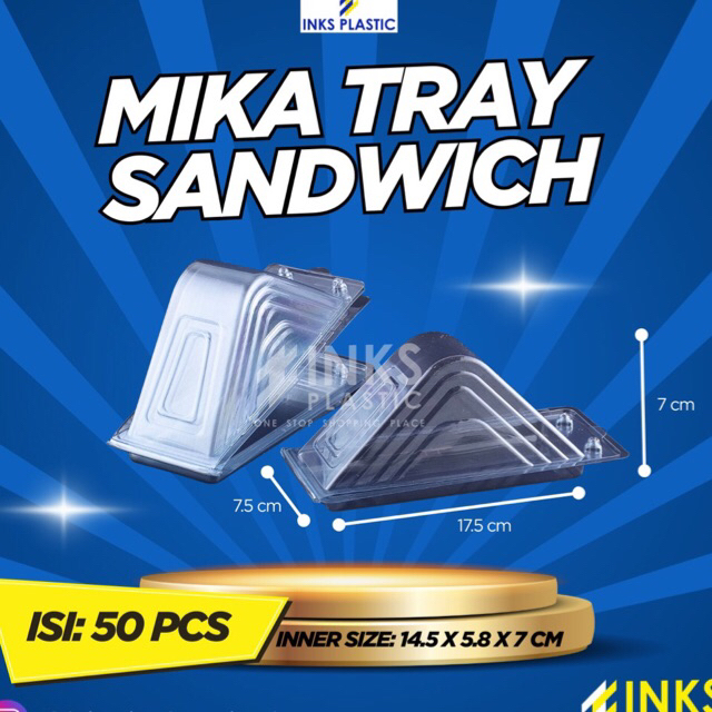 MIKA TRAY SANDWICH BOX TRIANGLE BREAD
