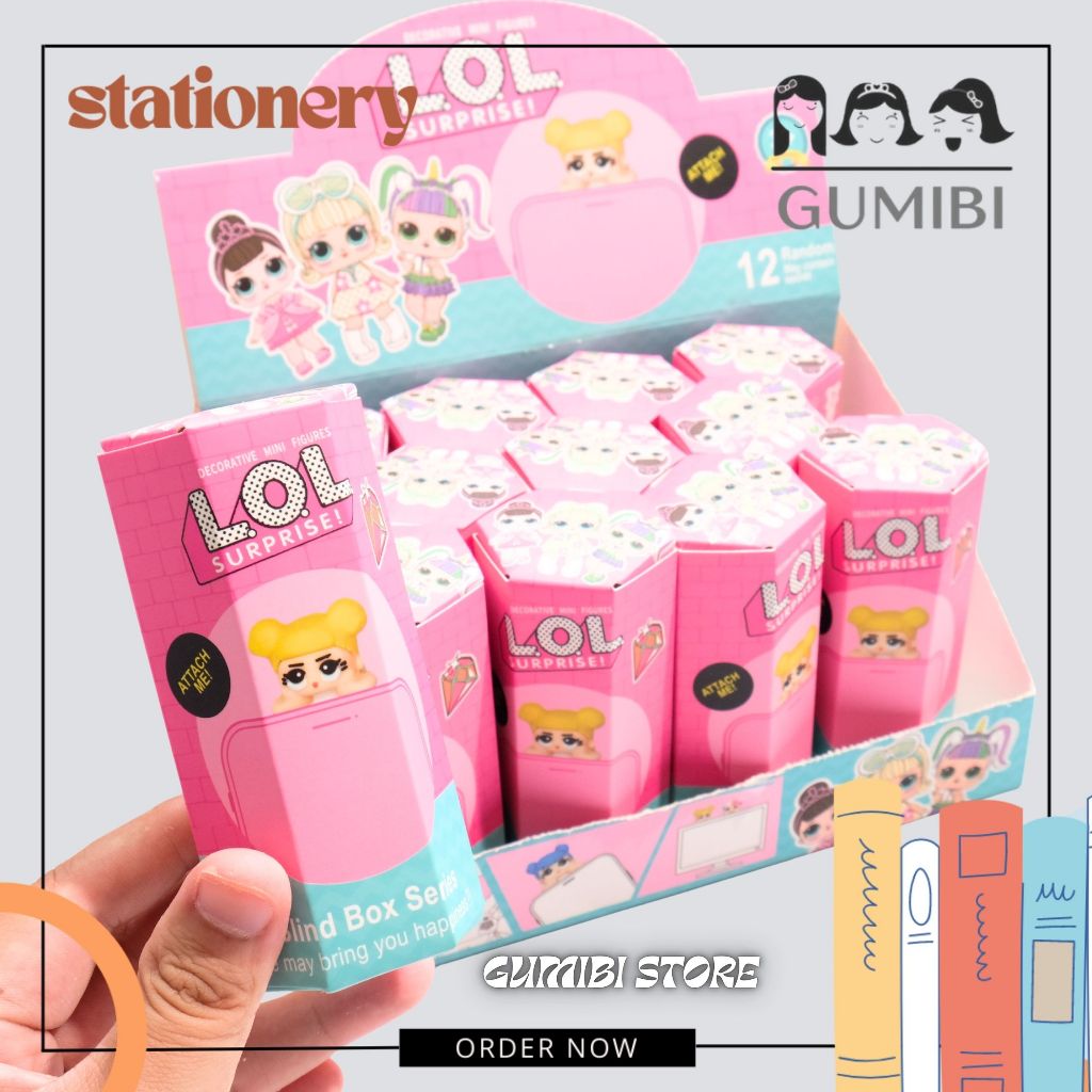 HIPPERS LOL HP DECORTATION สติ๊กเกอร์ HIPPERS LOL GIRL CUTE GIRL BLIND BOX HIPPERS MYSTERY MOTIF LOL