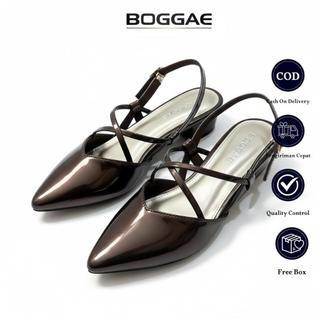 Boggae - Sepatu Sandal Heel Model Tali Silang Gesver Hak 3 Cm Terbaru Elegant