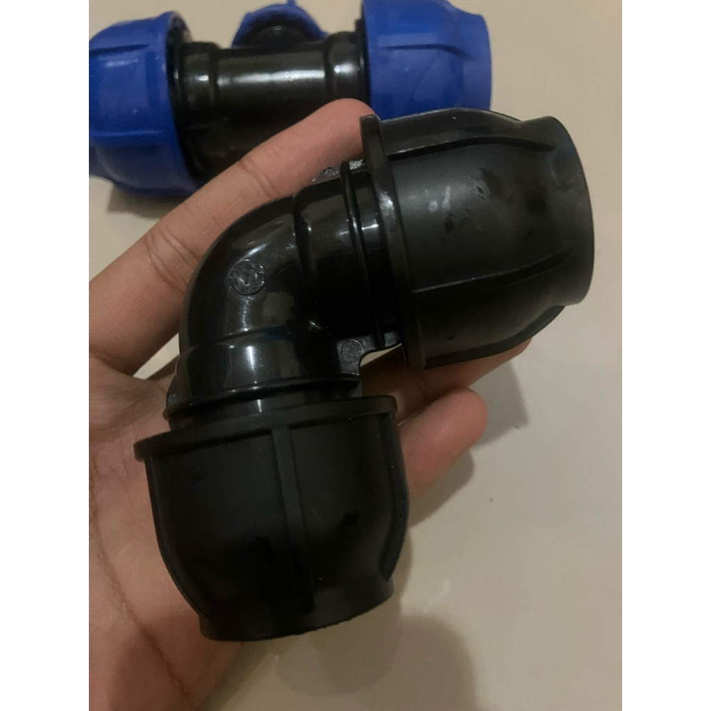 ข้องอ hdpe ท่อน้ําฟิตติ้ง 3/4 นิ้ว HDPE