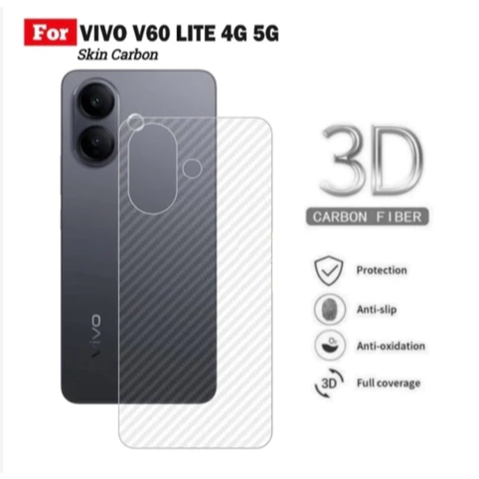 ANTI-SCRATCH CARBON SKIN สําหรับ VIVO V60 LITE / V60 / V50 5G / V50 LITE 4G / 5G CARBON SKIN ANTI-SC