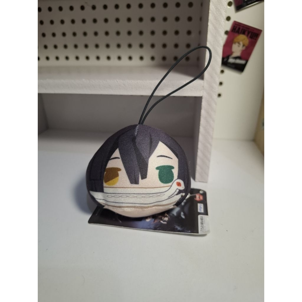 สินค้าอย่างเป็นทางการพวงกุญแจตุ๊กตา Obanai Iguro + แท็ก Demon Slayer Kimetsu ไม่มี Yaiba