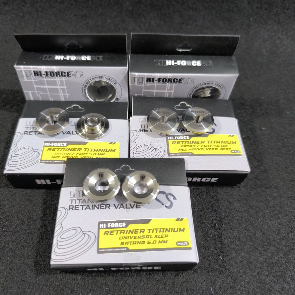 TITANIUM RETAINER H4R HI-FORCE FLAT 5MM / FLAT FLAT 4.5MM / LEKUNG 5MM ORIGINAL H4R