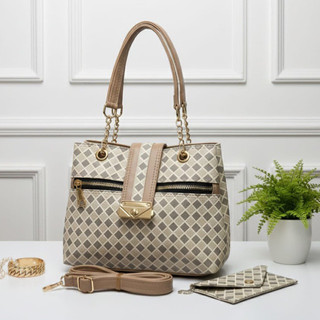 TAS ANITA PERNIK DUA RUANG FREE DOMPET POUCH