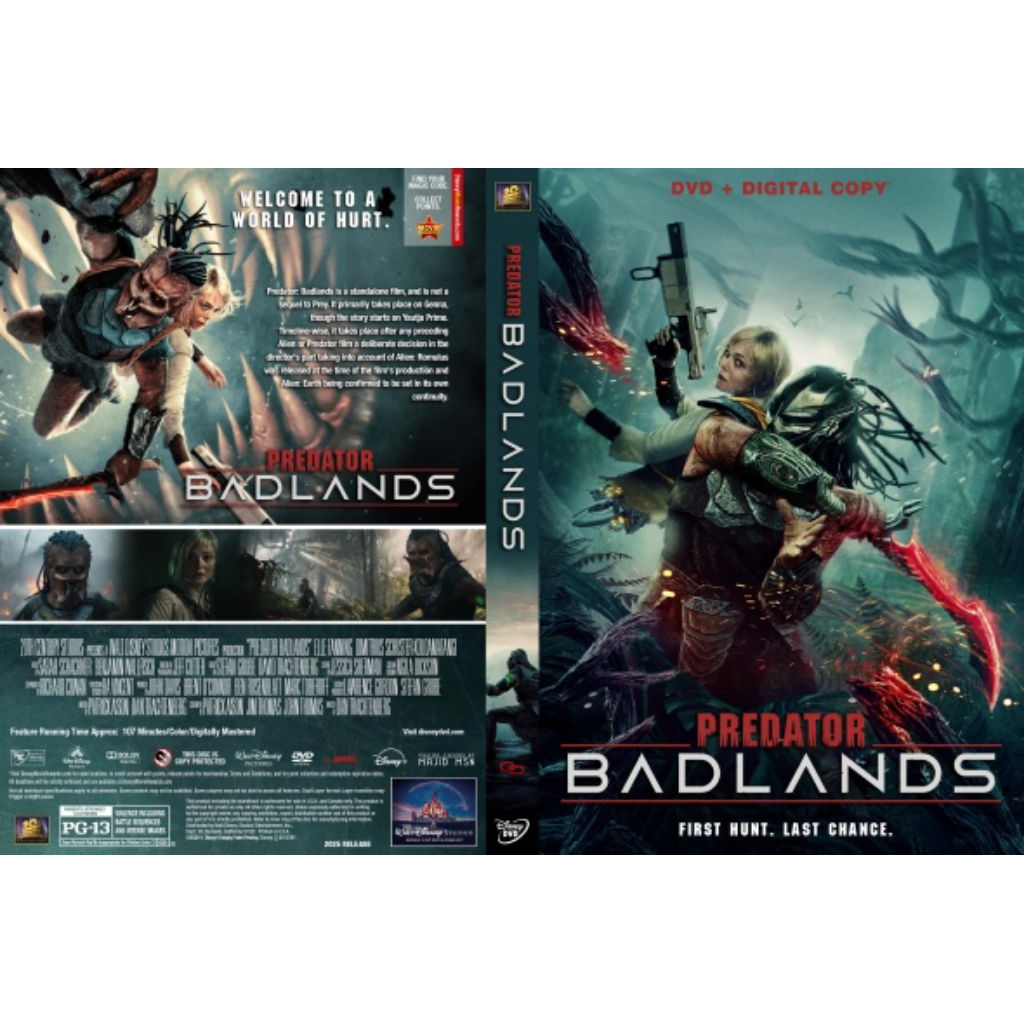 DVD PREDATOR BADLANDS (2025) - DVD FILEM PREDATOR BADLANDS ใหม่ล่าสุด (2025)