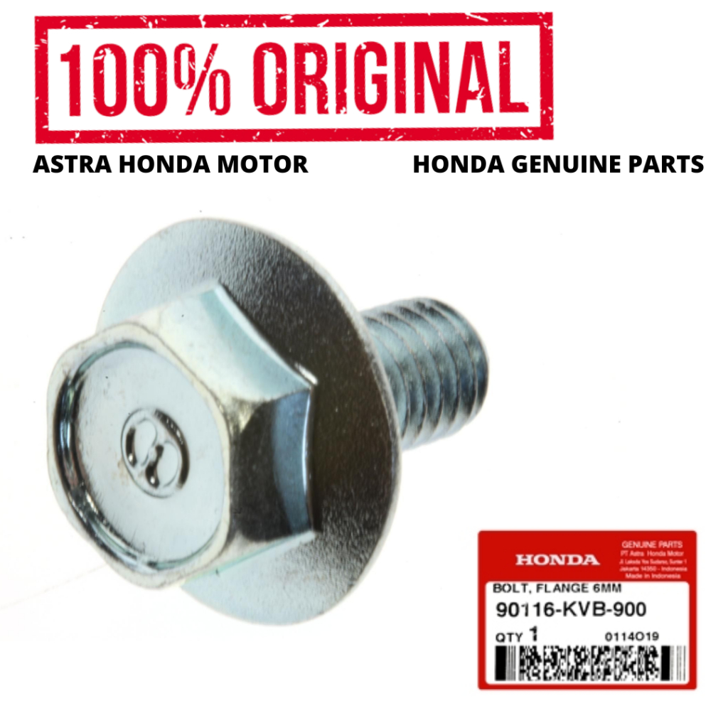 GANTUNGAN Flange Bolt 6 มม.BEAT Scoopy Vario Adv CB CBR 150R PCX Original Honda AHM 90116-KVB-900 ด้
