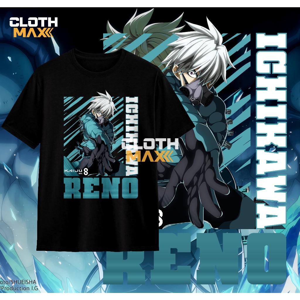 เสื้อยืด Ichikawa Reno อะนิเมะ Kaiju No. 8 Gen Narumi Number 6 Six Combed 24S Premium Kafka Ori