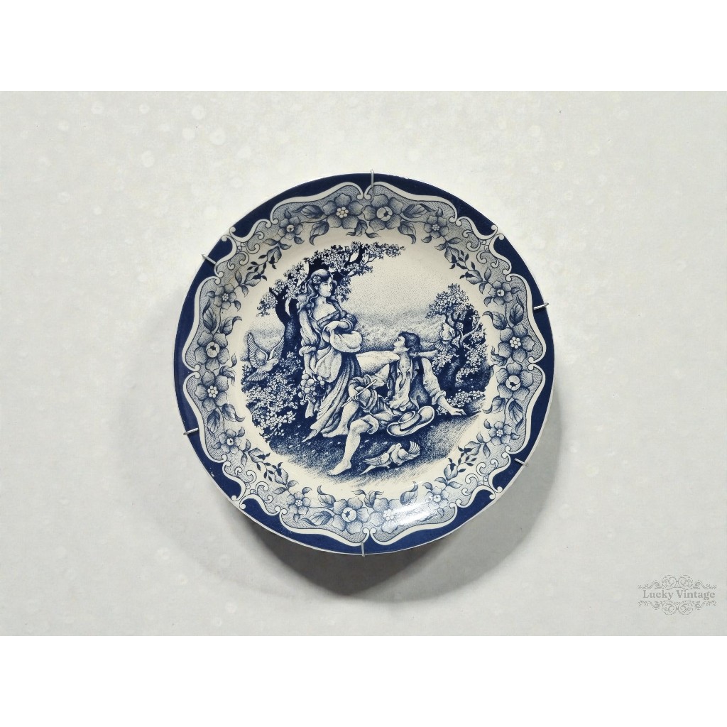 Vintage Royal Porcelain Victoria Ware Blue Plates