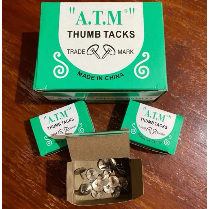 (1 กล่องมี 10 แพ็คเล็ก) ตะปูร่ม ATM / Thumb Tacks ATM