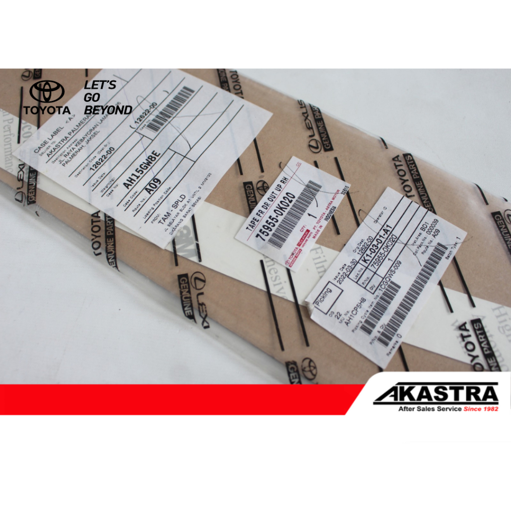 รายการประตูด้านนอกของTOYOTA ORIGINAL [ชิ้นส่วนของแท้TOYOTA] 75955-0K020