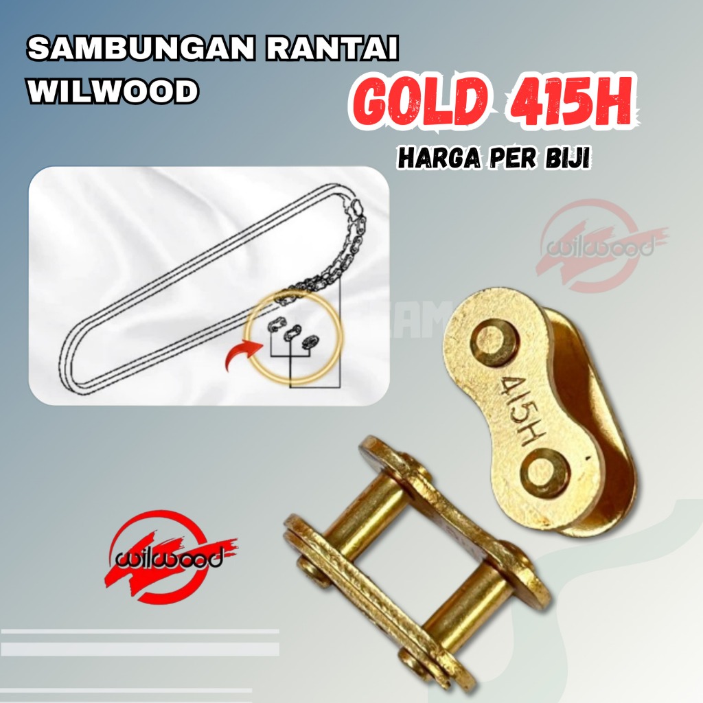 [WILWOOD] WILWOOD 415H GOLD CHAIN ราคาเชื่อมต่อต่อ 1 ชิ้น
