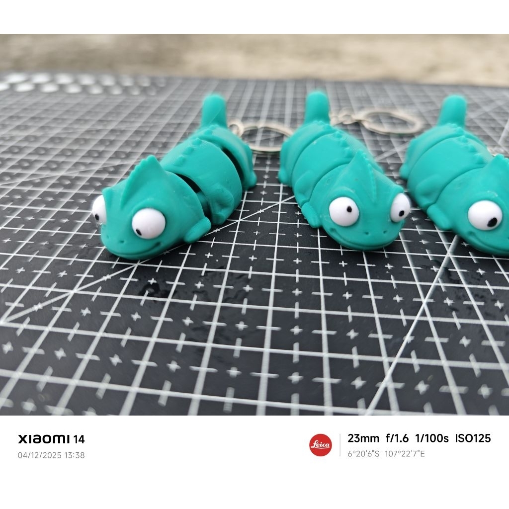 GANTUNGAN Chameleon พวงกุญแจ Articulion / พวงกุญแจ / น่ารัก / ของที่ระลึก / 3Dprint