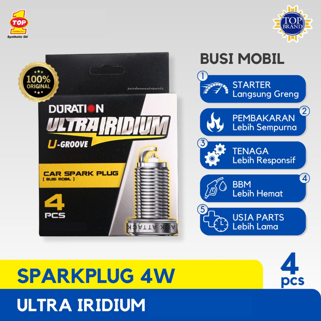 หัวเทียน DURATION Ultra Iridium KR6TUI-11 ดั้งเดิม (BKR6EIX11 / IK20)