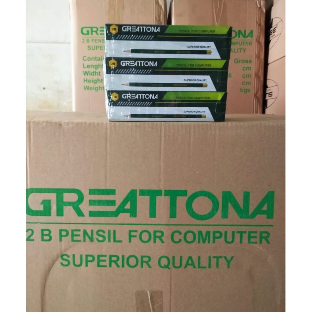 HIJAU [ GROSS / 12 DOZEN ] 2B GREEN PENCILS