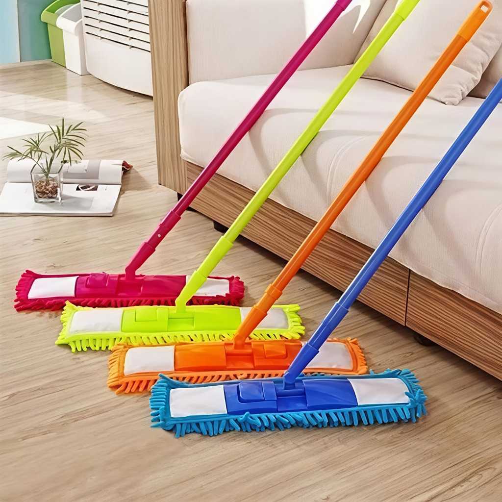 ไม้ถูพื้นหรือ Magic Fiber Clean Floor Mop ผ้าไมโครไฟเบอร์พร้อม Magic Fiber Clean Home Mop Cendol
