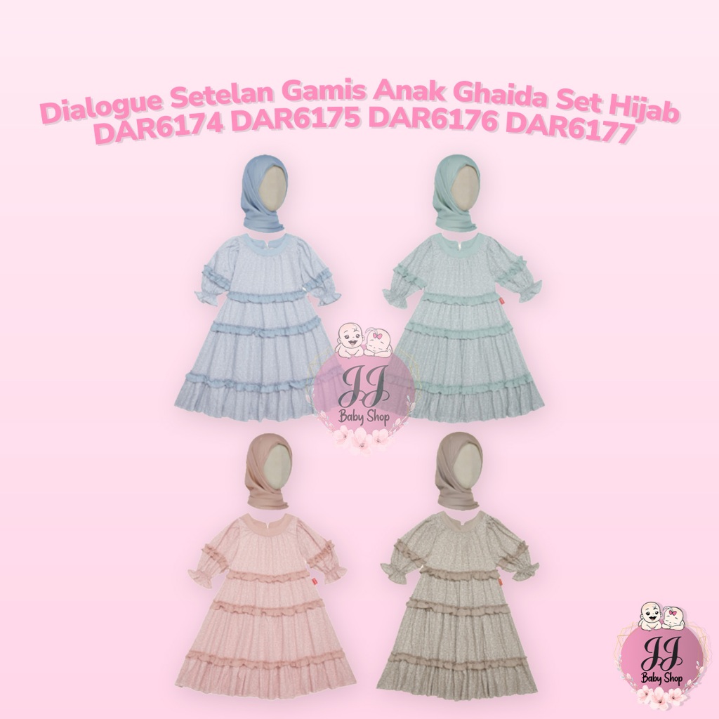 Dialogue Ghaida ชุดกามิสเด็ก Hijab DAR6174 DAR6175 DAR6176 DAR6177