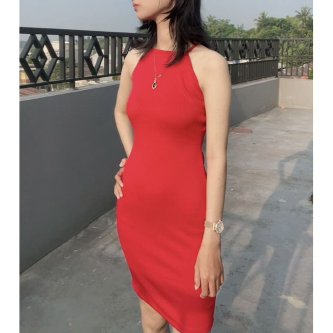 Adored - Kavita Midi Dress Scuba Beach Backless Strap 810