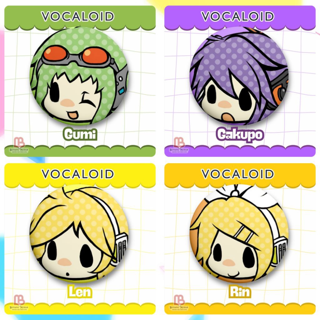 VOCALOID COLLECTION PIN FULL CHARACTER Kawaii ขนาด 4,4cm