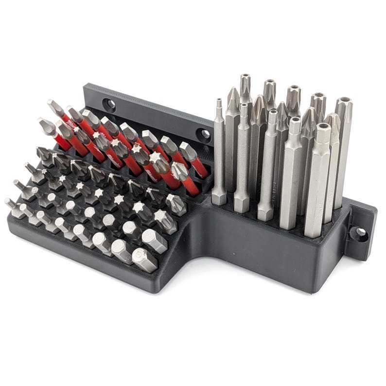 MATA Precision Bit holder Organizer หกเหลี่ยมติดผนังไขควง Bit Storage