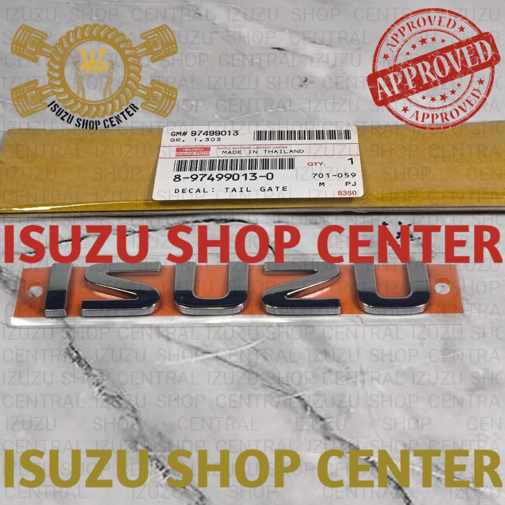 ISUZU REAR EMBLEM DECAL ISUZU DMAX 1.9 1900CC RZ4E ต้นฉบับ