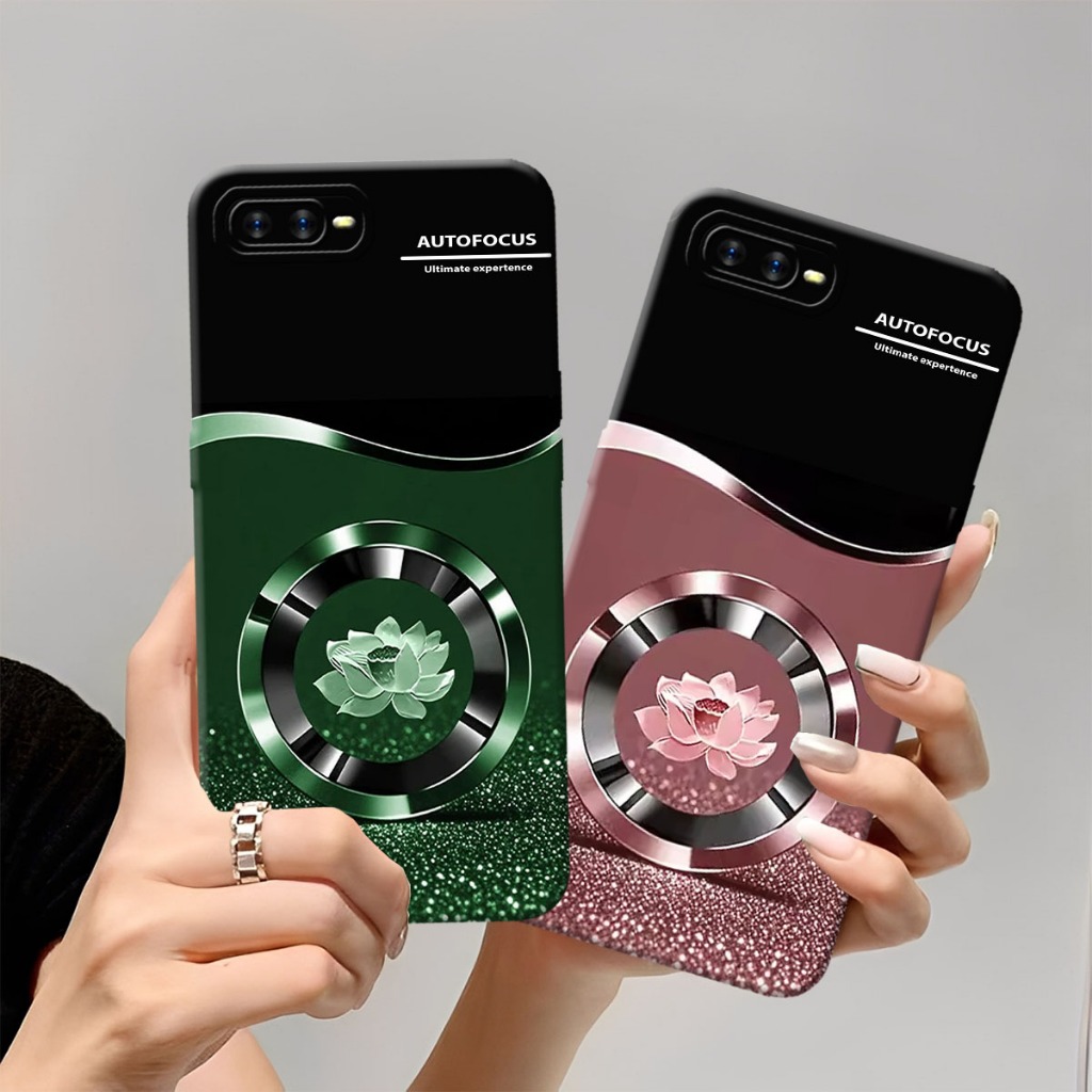 (FA-01) OPPO A3S - REAL C1 Softcase Procamera Silicon Case cicle flower motif Silicon - HP Casing - 