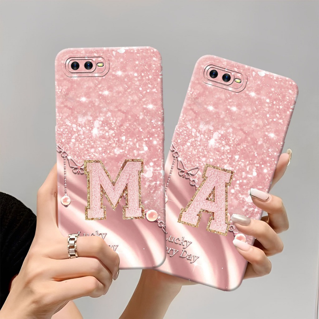 (FA-01) OPPO A3S - REAL C1 Softcase Procamera Silicon Case motif cicle kural ตัวอักษร rose gold Sili