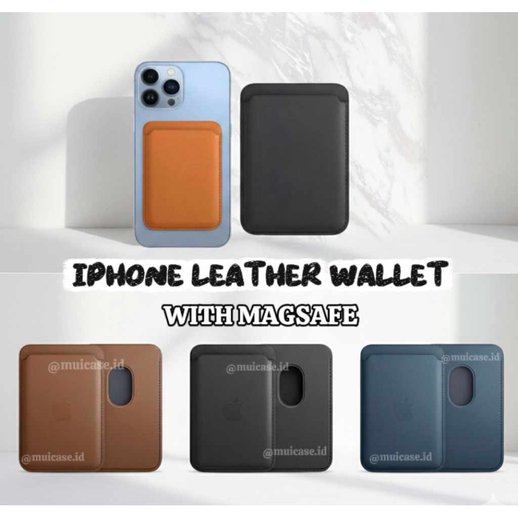 Magsafe Leather Wallet Case Magnetic Card Holder