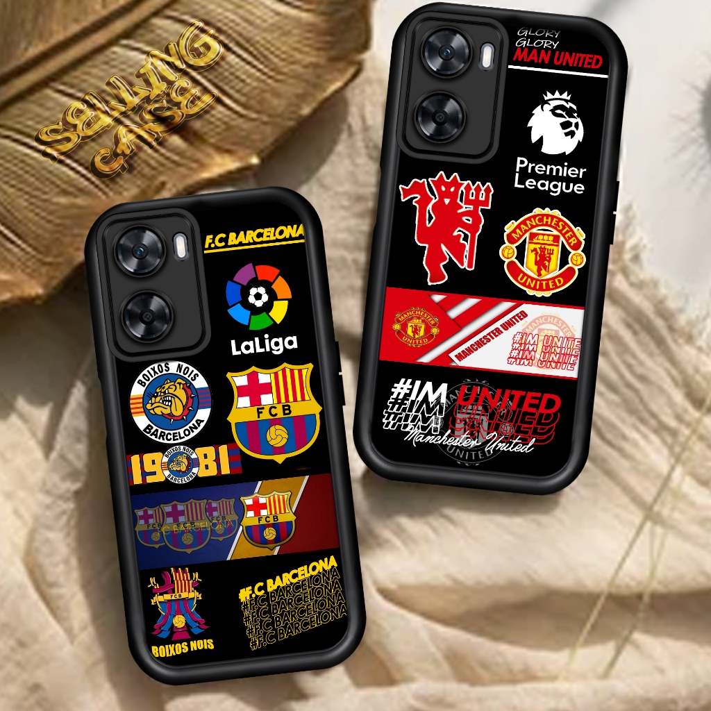 กรณีพรีเมี่ยมสําหรับOPPO A57 2022 A77 A77S/E 2022 FOOTBALL Motif Cover HandphoneปลอกSoftcase Glossy 