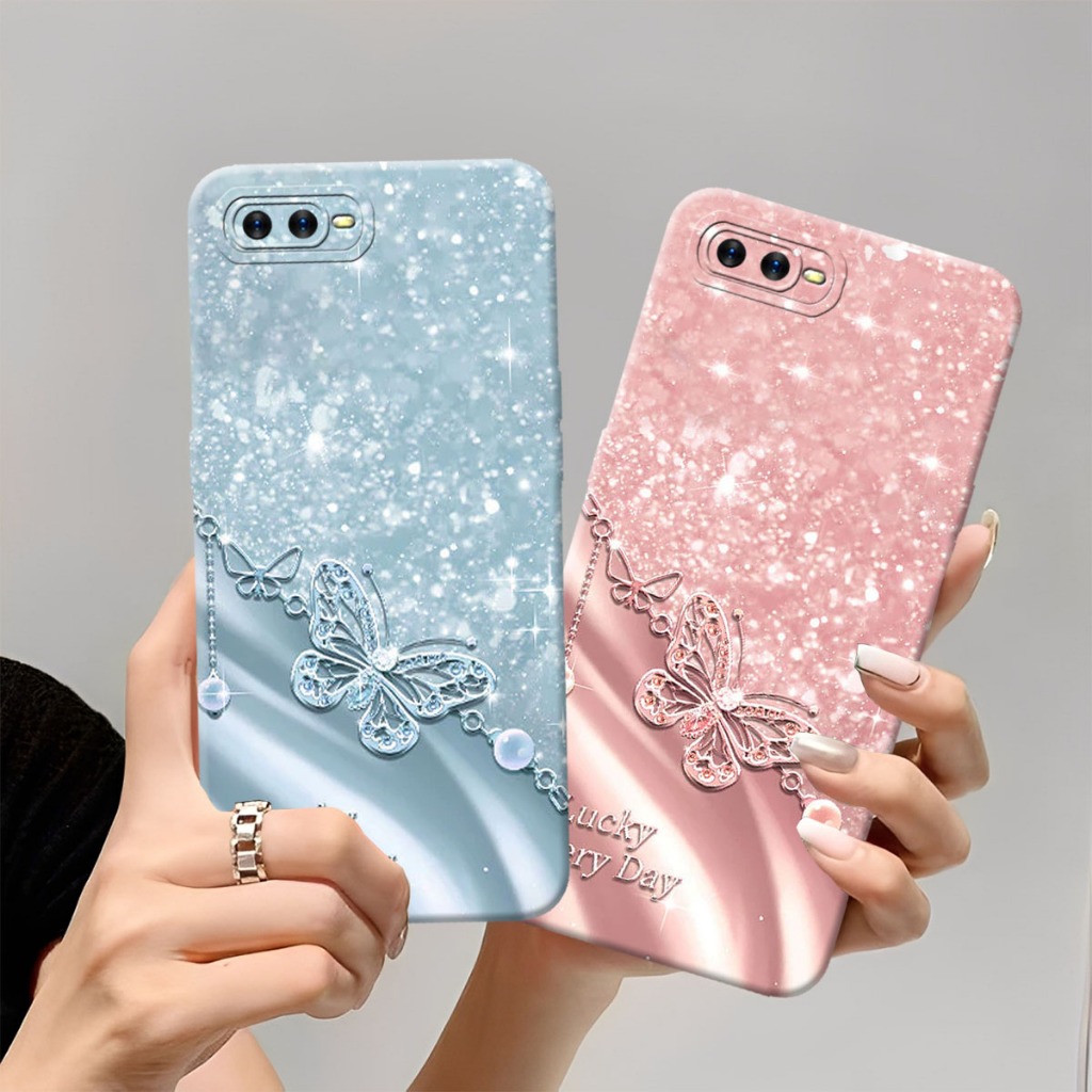 (FA-01) OPPO A3S - REAL C1 Softcase Procamera Silicon Case motif blink2 bttrfly cuttee Silicon - Cas
