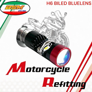 BSM Motoparts Lampu depan LED laser lampu utama sepeda motor putih kuning