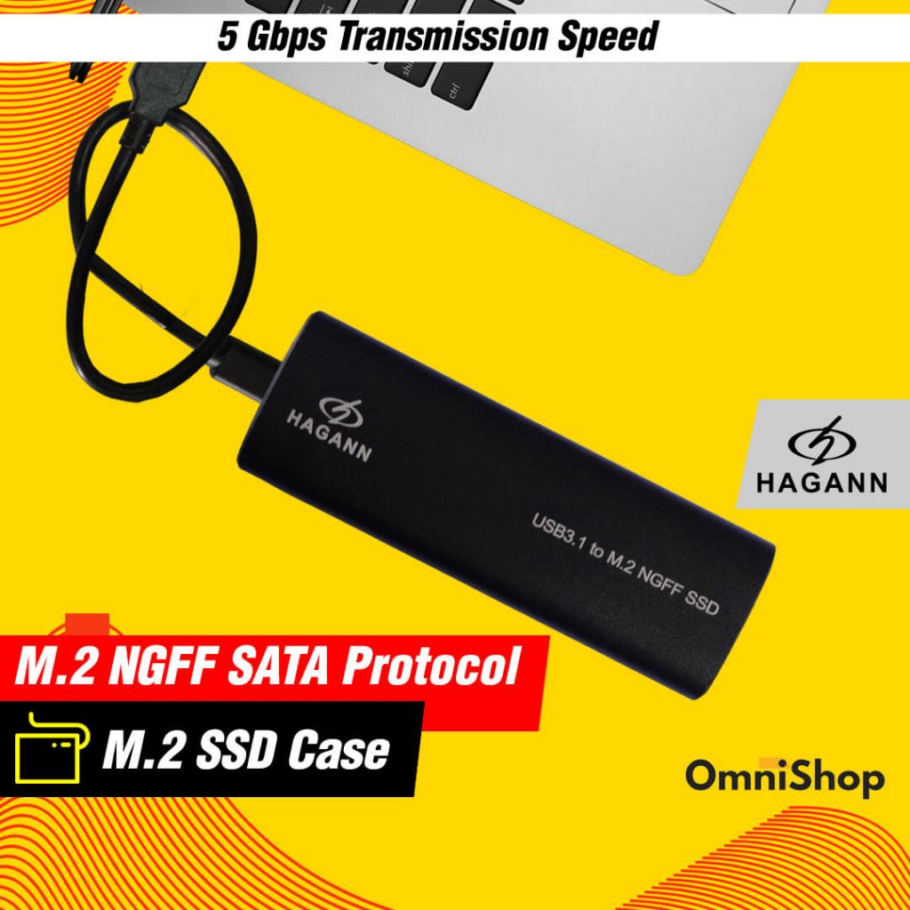 HAGANN HDA-E40 SSD M.2 NGFF เคสภายนอก SATA USB 3.1 Type C รับประกัน 1 ปี