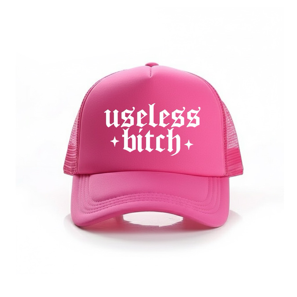 LXNTX หมวกตาข่ายสีชมพู Trucker Hat useless btc ฟรีสติ๊กเกอร์