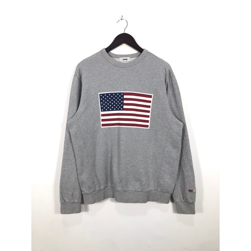 JE*P AMERICAN FLAG CREWNECK