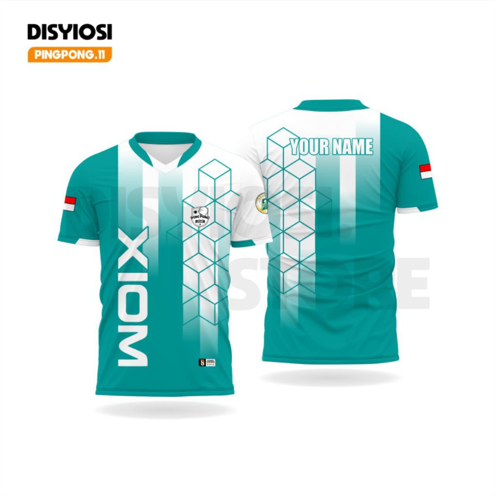 เสื้อยืดกีฬา | JERSEY PINGPONG - 11 | UNISEX FULL PRINT TABLE TENNIS JERSEY FREE CUSTOM (LOGO, NAME,