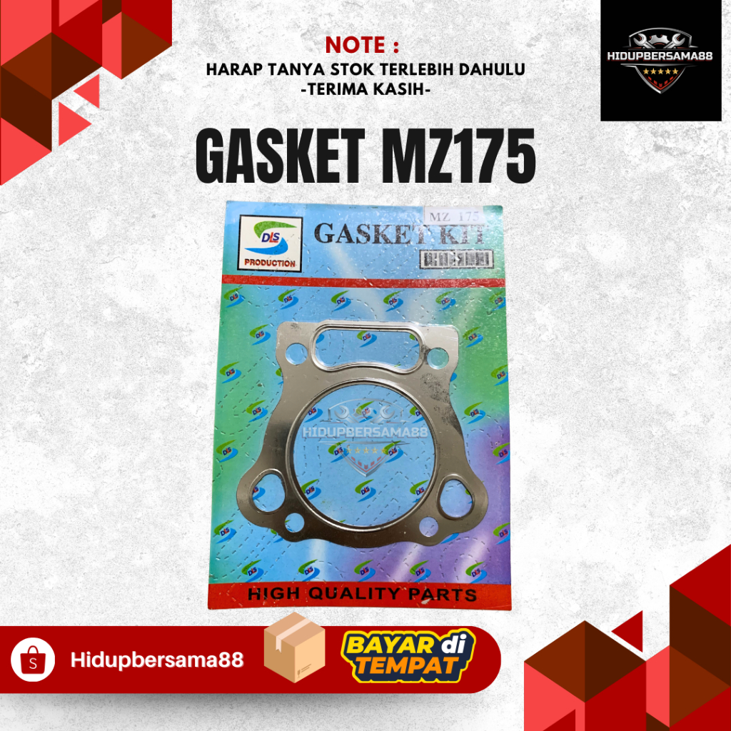 MESIN CYLINDER HEAD GASKET MZ175 DLS - MZ175 หัวปะเก็น บรรจุ deksel เครื่องยนต์ CYLINDER HEAD GASKET