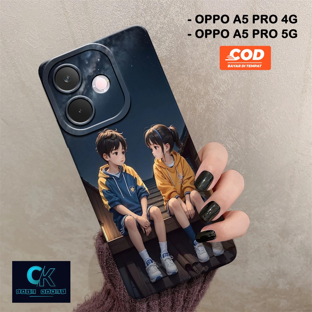 HP เคส OPPO A5 PRO 4G / A5 PRO 5G 2025 ใหม่ล่าสุด - เคสแฟชั่นคู่รัก - เคสยาง - เคส OPPO A5 PRO 4G / 