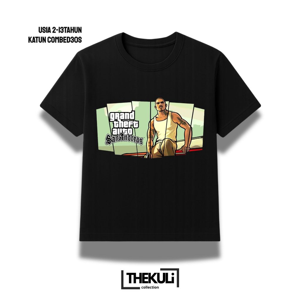 เสื้อยืดเด็กภาพ GTA SAN ANDREAS หวี 30s