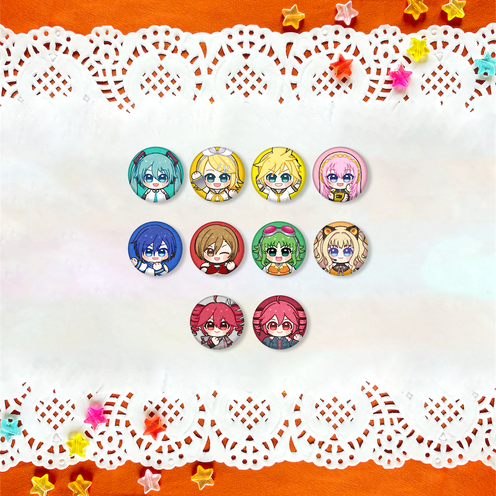 [อัปเดต! ส่วนหนึ่ง 2] Vocaloid Virtual Singer Utau Synth mini glitter ปุ่ม pin 32 มม. Chibi series M