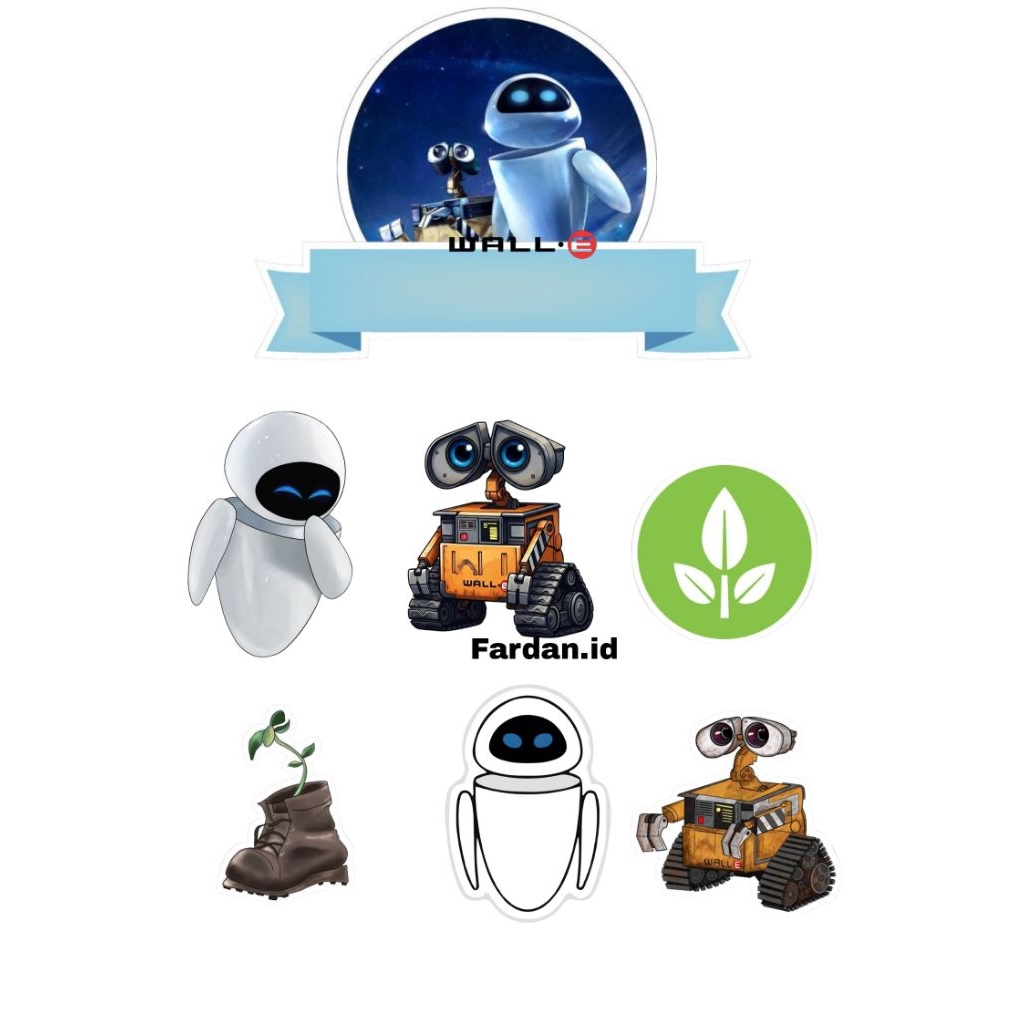 CUSTOM NAME WALL TOPPER- ท็อปเปอร์เค้กวันเกิดธีม E/Wall-e