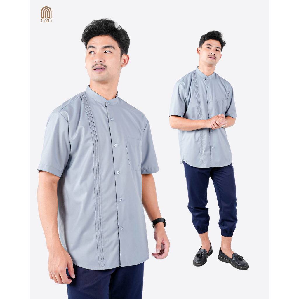 KEMEJA N2N - เสื้อคอปก Koko แขนสั้นธรรมดาสําหรับผู้ชาย Adnan