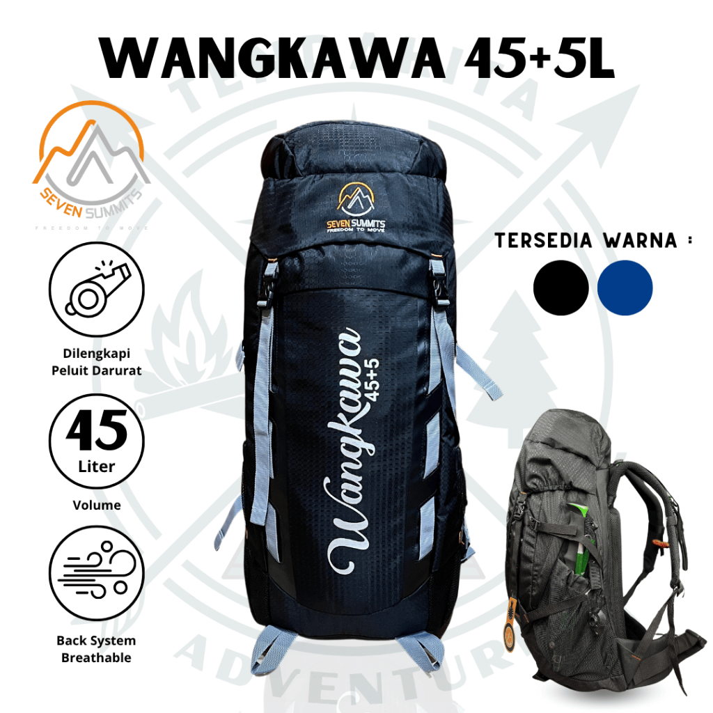 Semi Carrier Seven Summits Wangkawa 45+5L กระเป๋าเดินป่า Mountain Travel Backpack Travelling Backpac