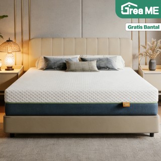 Gratis Bantal Kasur Busa Tinggi Density 20/25cm Memory Foam Mattress Anti Goyang Nyaman Tidur Untuk Single Double 90/180cm Bisa COD